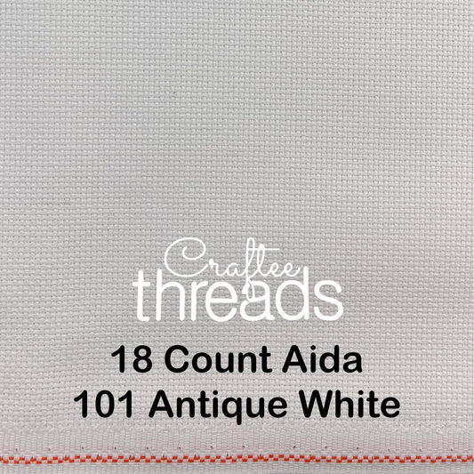 18 COUNT ZWEIGART AIDA ANTIQUE WHITE (101)