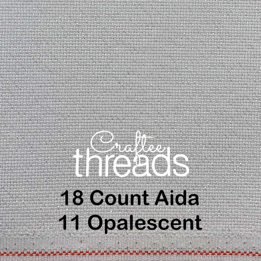 18 COUNT ZWEIGART AIDA OPALESCENT (11)