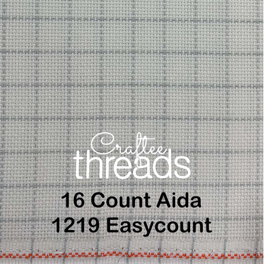 16 COUNT ZWEIGART AIDA EASY COUNT WHITE (1219)