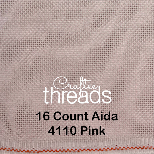 16 COUNT ZWEIGART AIDA PINK (4110)