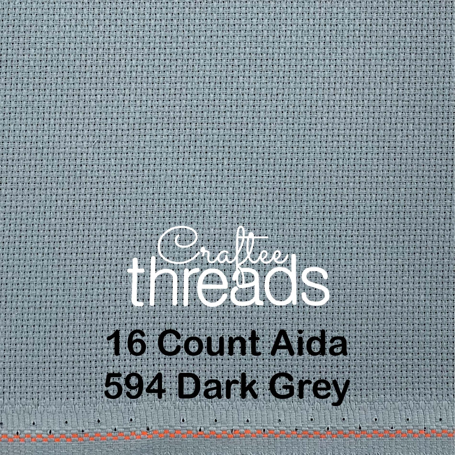 16 COUNT ZWEIGART AIDA DARK GREY (594)