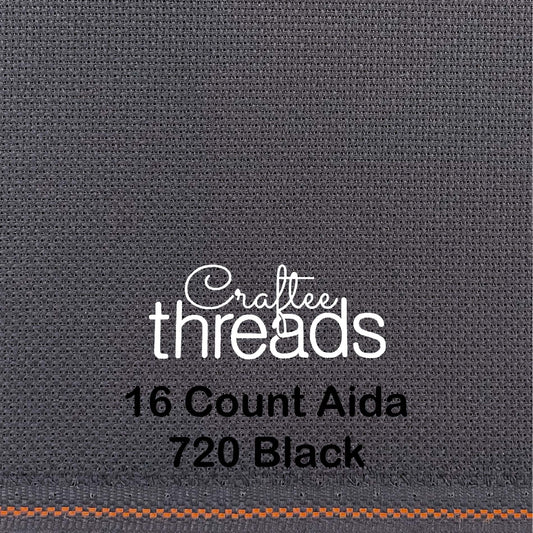 16 COUNT ZWEIGART AIDA BLACK (720)