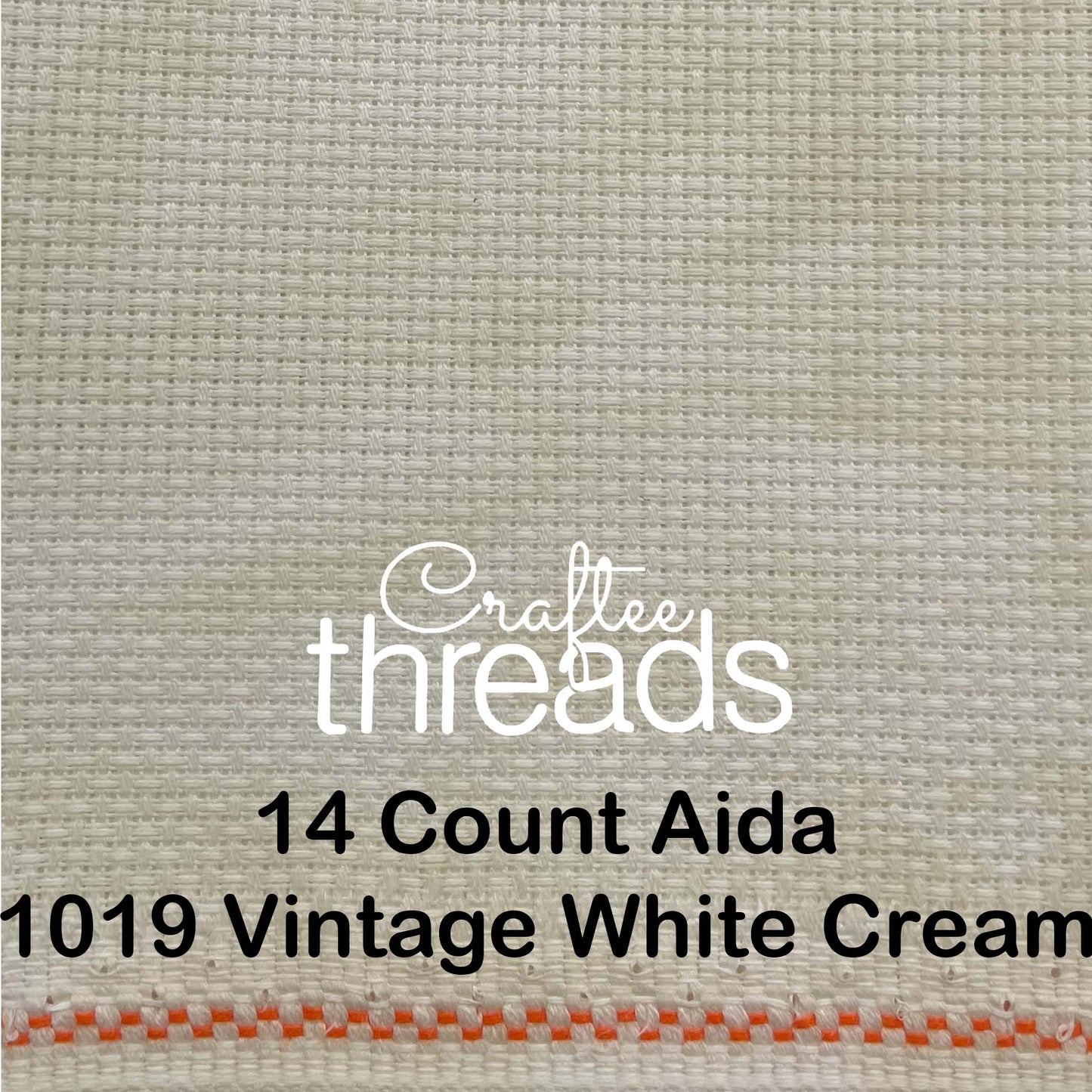 14 COUNT ZWEIGART AIDA VINTAGE WHITE AND CREAM (1019)