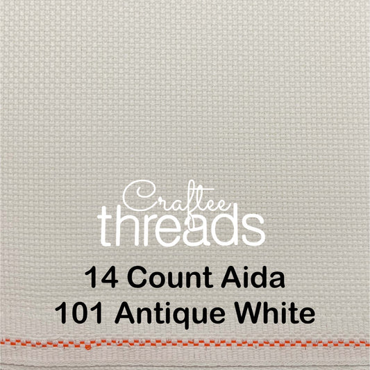 14 COUNT ZWEIGART AIDA ANTIQUE WHITE (!01)