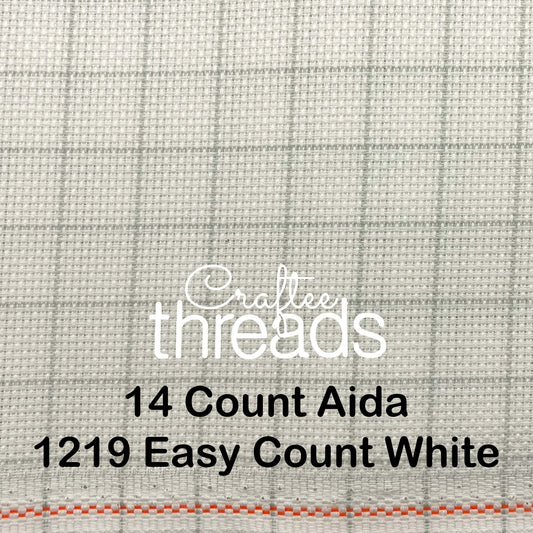 14 COUNT ZWEIGART AIDA EASY COUNT WHITE (1219)