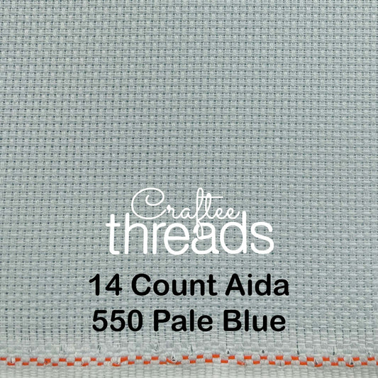 14 COUNT ZWEIGART AIDA PALE BLUE (550)