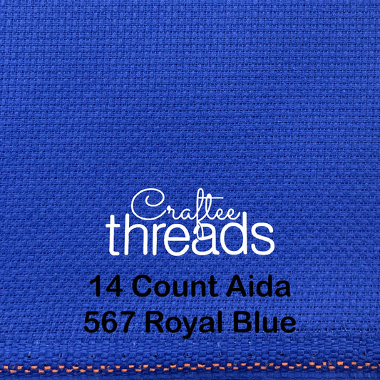 14 COUNT ZWEIGART AIDA ROYAL BLUE (567)
