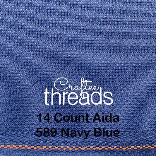 14 COUNT ZWEIGART AIDA NAVY (589)
