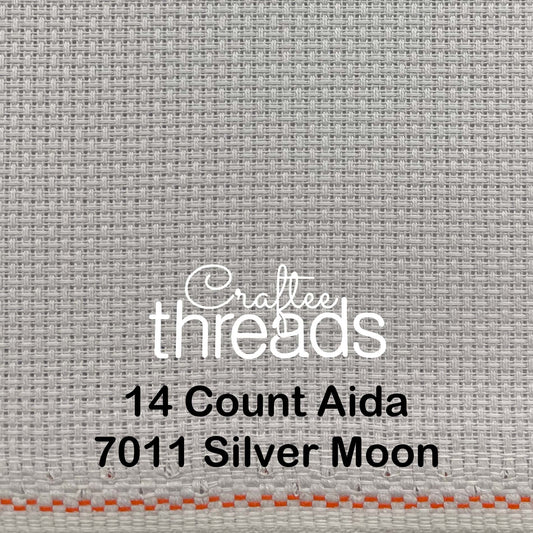14 COUNT ZWEIGART AIDA SILVER MOON (7011)
