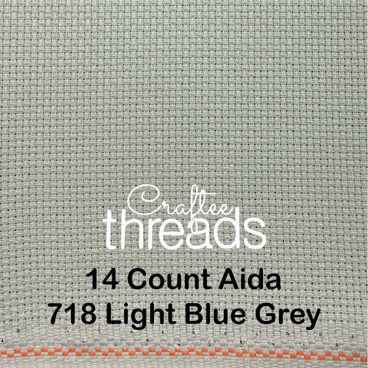 14 COUNT ZWEIGART AIDA CONFEDERATE GREY (718)