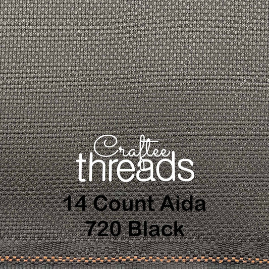 14 COUNT ZWEIGART AIDA BLACK (720)