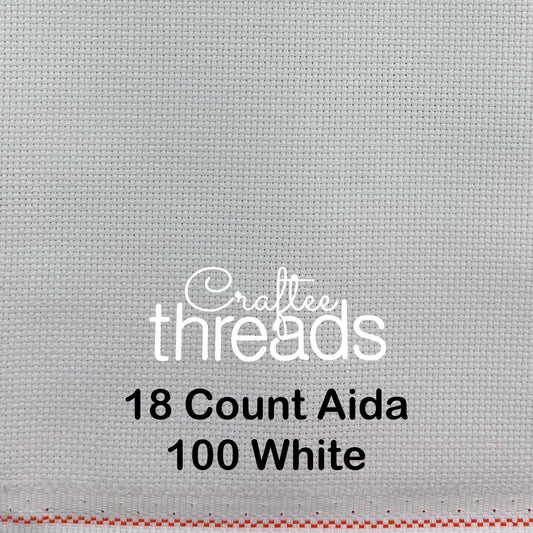 18 COUNT ZWEIGART AIDA WHITE (100)