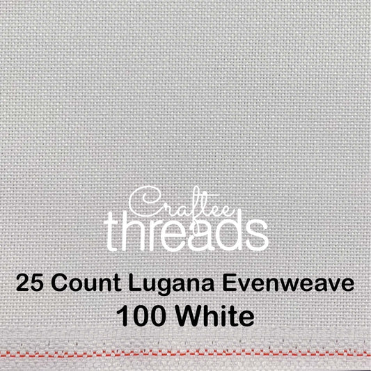 25 COUNT ZWEIGART LUGANA EVENWEAVE WHITE (1)