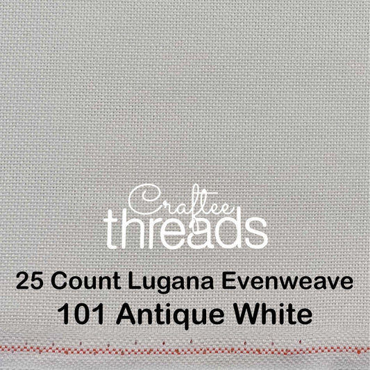 25 COUNT ZWEIGART EVENWEAVE LUGANA ANTIQUE WHITE (101)