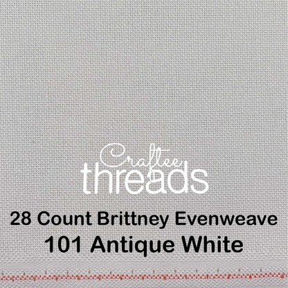 28 COUNT ZWEIGART EVENWEAVE BRITTNEY FABRIC ANTIQUE WHITE (101)
