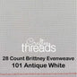 28 COUNT ZWEIGART EVENWEAVE BRITTNEY FABRIC ANTIQUE WHITE (101)