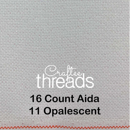 16 COUNT ZWEIGART AIDA OPALESCENT
