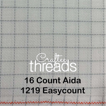 16 COUNT ZWEIGART AIDA EASY COUNT WHITE (1219)