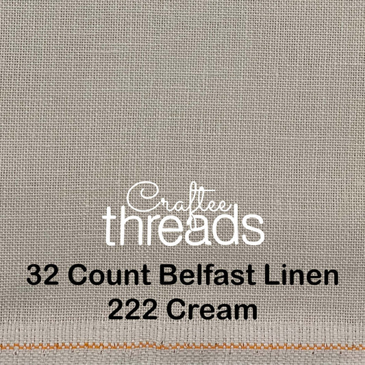 32 COUNT ZWEIGART BELFAST LINEN 32 COUNT CREAM (222)