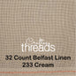 32 COUNT ZWEIGART BELFAST LINEN 32 COUNT BUFF (233)