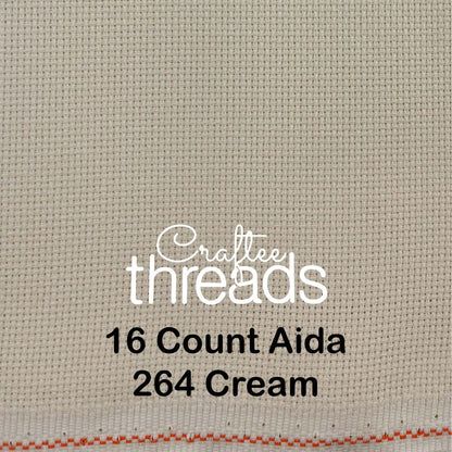 16 COUNT ZWEIGART AIDA CREAM (264)