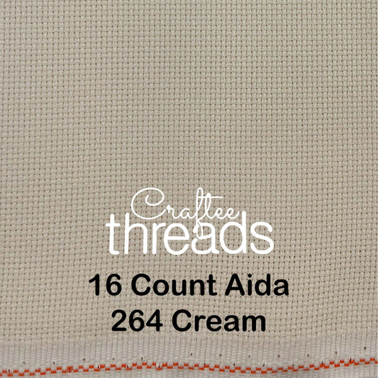 16 COUNT ZWEIGART AIDA CREAM (264)