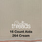 16 COUNT ZWEIGART AIDA CREAM (264)