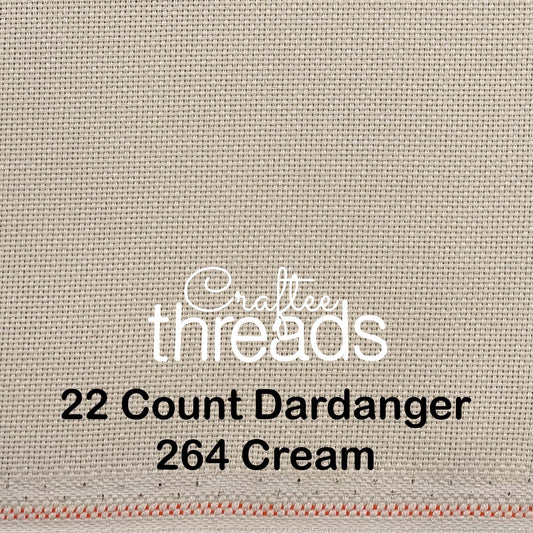 22 COUNT ZWEIGART SULTA AIDA/ HARDANGER CREAM  (264)