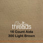 16 COUNT ZWEIGART AIDA LIGHT BROWN (300)