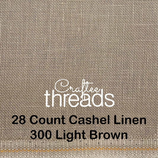 28 COUNT ZWEIGART CASHEL LINEN LIGHT BROWN (309)