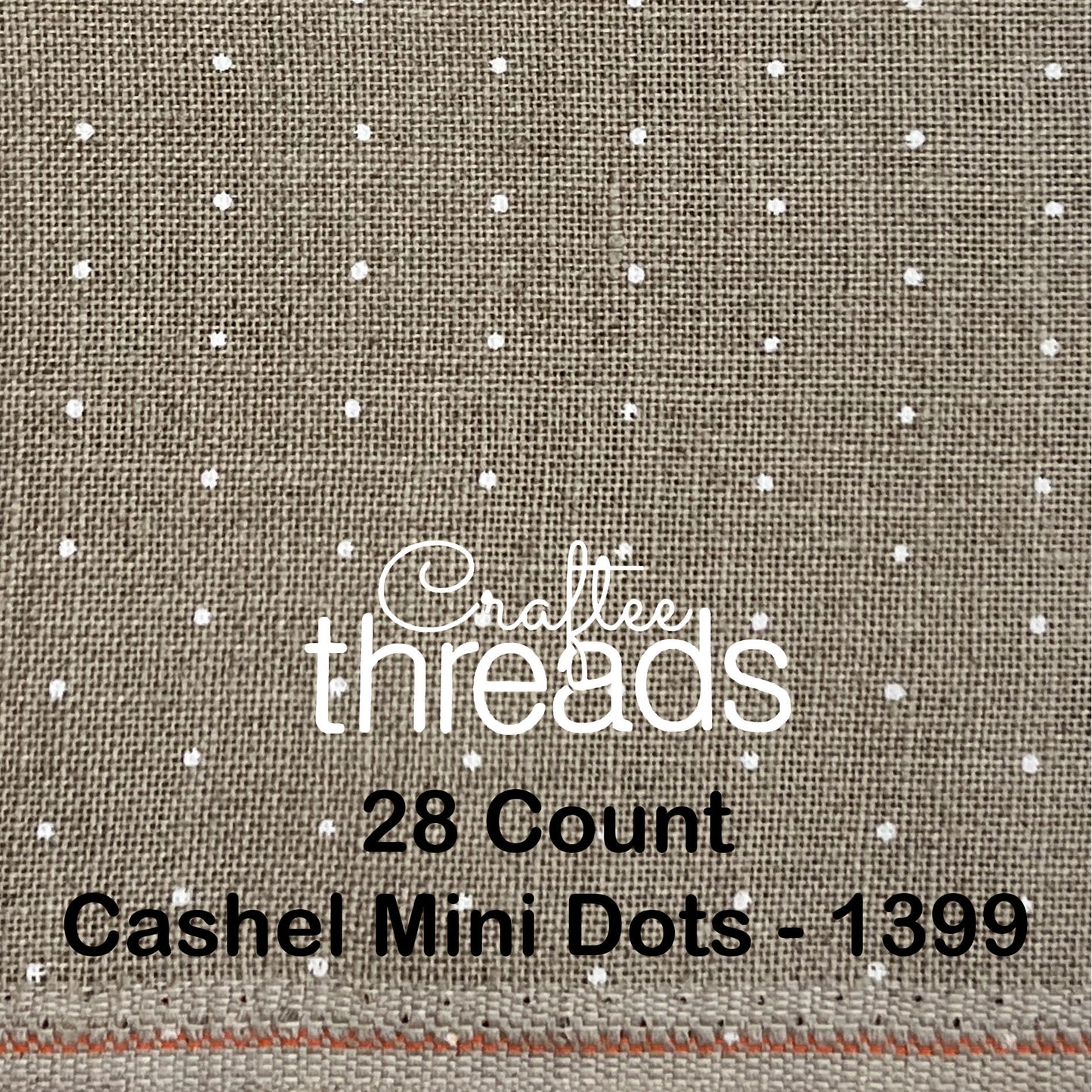 28 COUNT ZWEIGART CASHEL LINEN NATURAL WITH WHITE SPOTS (1399)