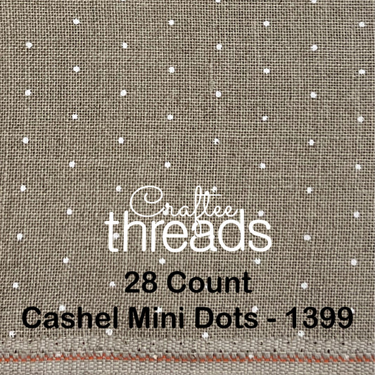 28 COUNT ZWEIGART CASHEL LINEN NATURAL WITH WHITE SPOTS (1399)