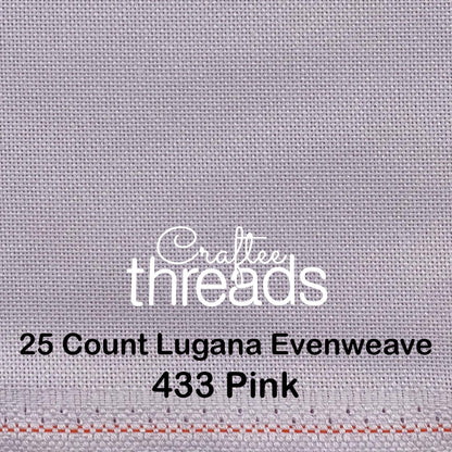 25 COUNT ZWEIGART EVENWEAVE LUGANA  PINK (443)