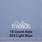 18 COUNT ZWEIGART AIDA LIGHT BLUE (503)