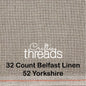 32 COUNT ZWEIGART BELFAST LINEN  LIGHT NATURAL (52)
