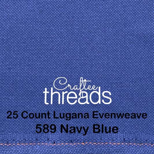 25 COUNT ZWEIGART EVENWEAVE LUGANA NAVY BLUE (589)