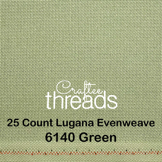 25 COUNT ZWEIGART EVENWEAVE LUGANA GREEN (6140)