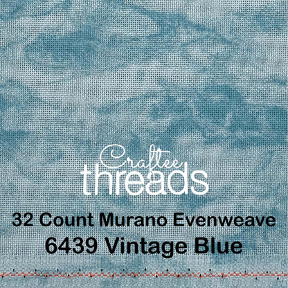 32 COUNT ZWEIGART EVENWEAVE MURANO VINTAGE BLUE (5439)