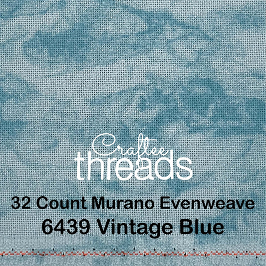 32 COUNT ZWEIGART EVENWEAVE MURANO VINTAGE BLUE (5439)