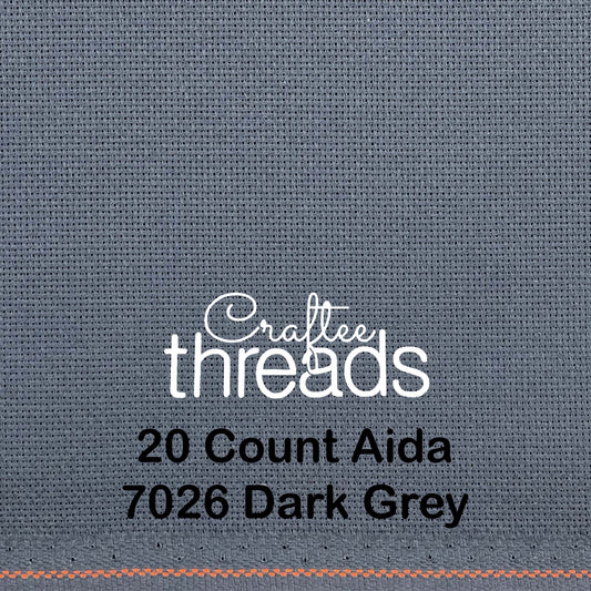 20 COUNT ZWIEGART AIDA DARK GREY (7026)