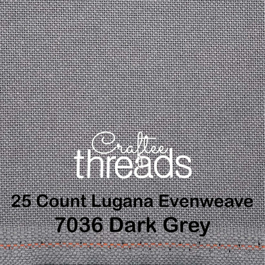 25 COUNT ZWEIGART EVENWEAVE LUGANA MID GREY (7036)