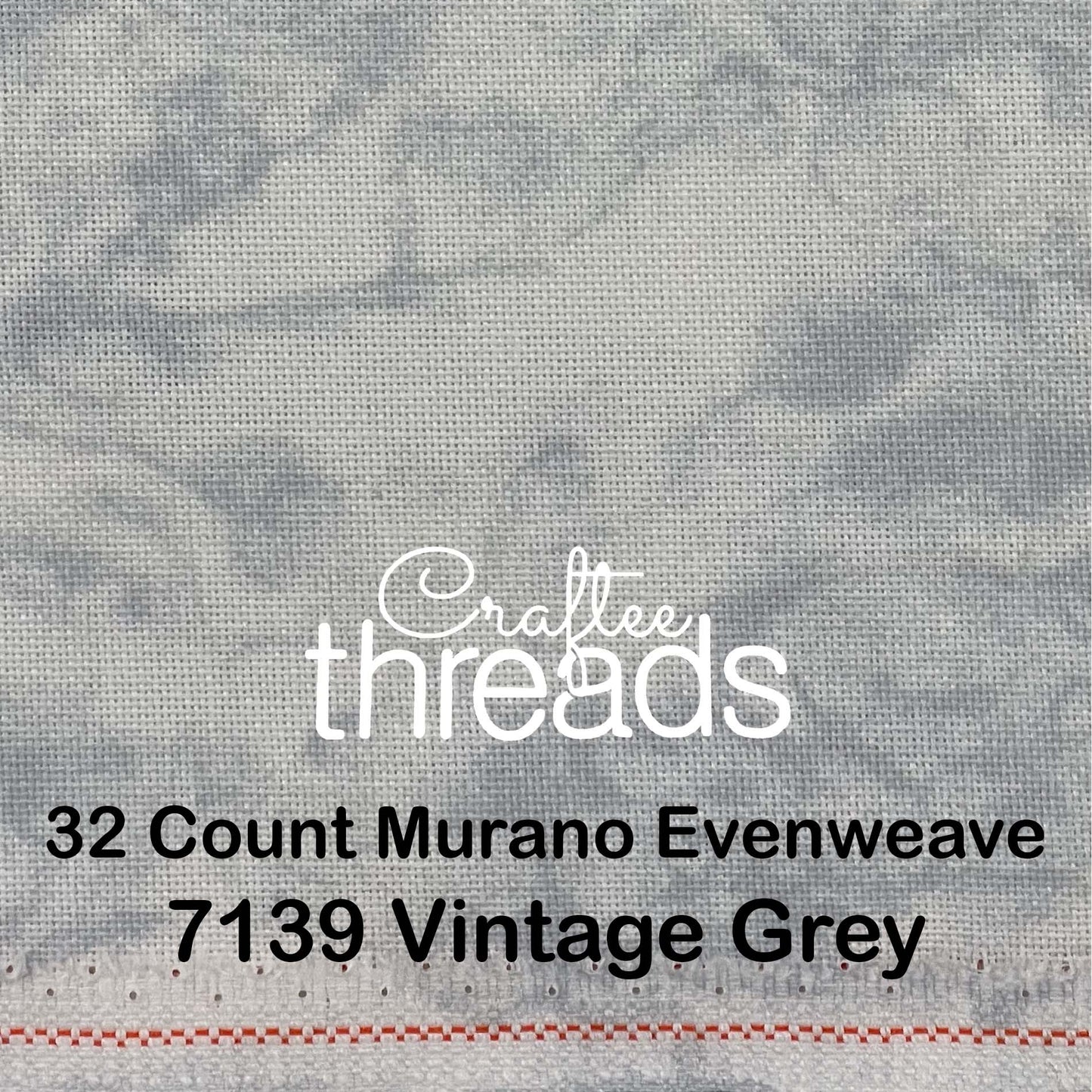 32 COUNT ZWEIGART EVENWEAVE MURANO VINTAGE WHITE WITH GREY (7139)
