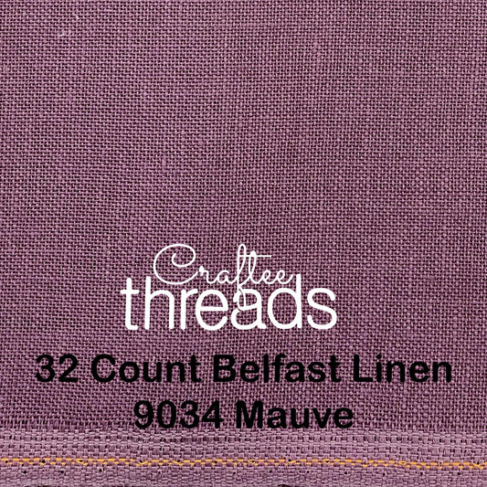 32 COUNT ZWEIGART BELFAST LINEN 32 COUNT MAUVE