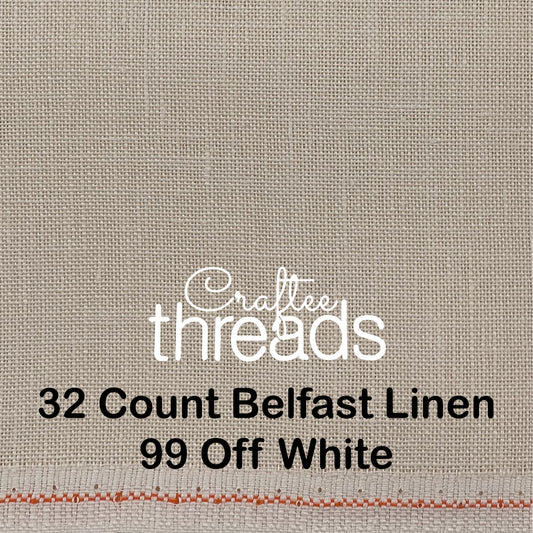 32 COUNT ZWEIGART BELFAST LINEN 32 COUNT ANTIQUE CREAM (99)