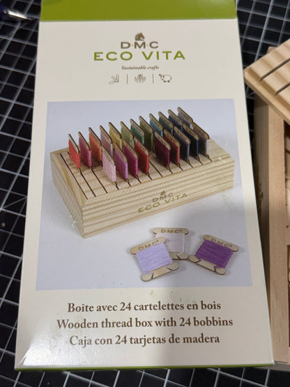 Storage Box wooden ECO-VITA complete with bobbins