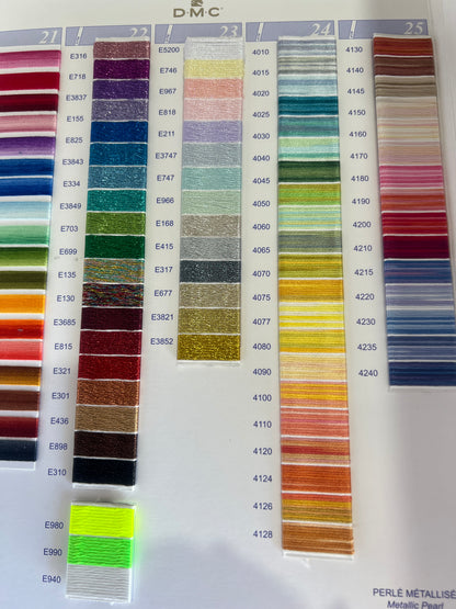 Dmc Color System DMC color chart with actual thread – Crafteethreads