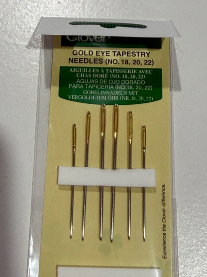Clover Gold Eys Tapestry needles Assorted