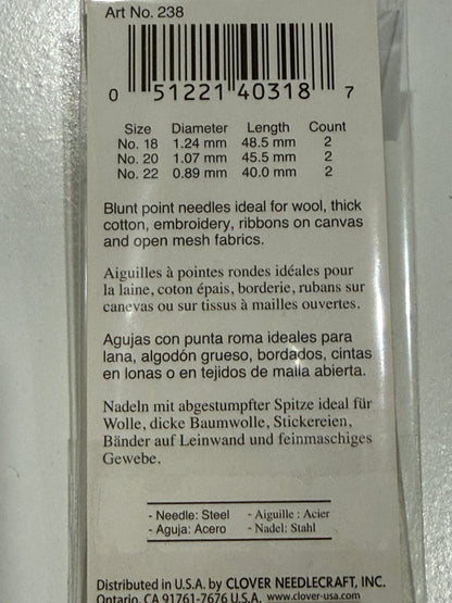 Clover Gold Eys Tapestry needles Assorted