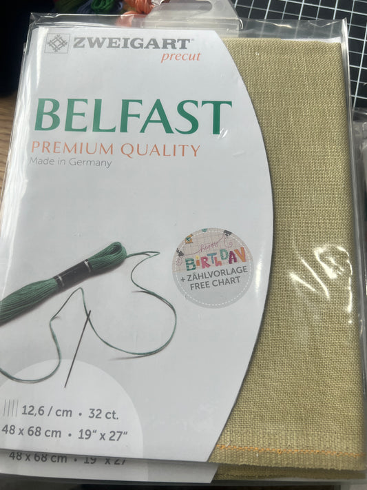 32 COUNT ZWEIGART BELFAST LINEN NATURAL (53)