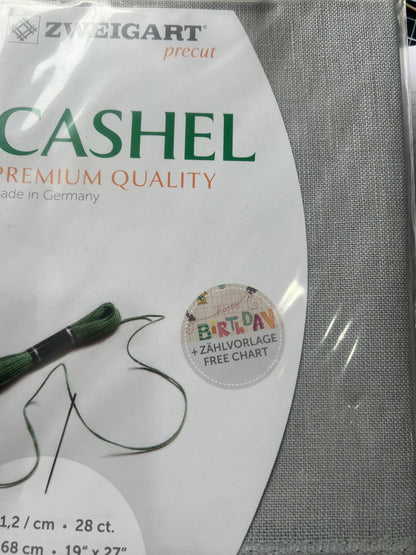 ZWEIGART CASHEL LINEN 28 count LIGHT GREY